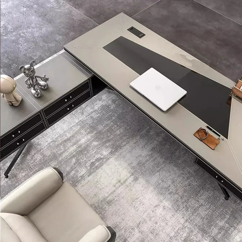 European Luxury Glass Office Desk