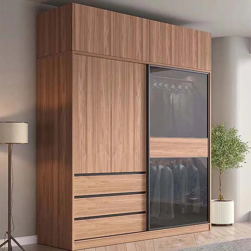 Modern Luxury Wooden Wardrobe with Sliding Doors