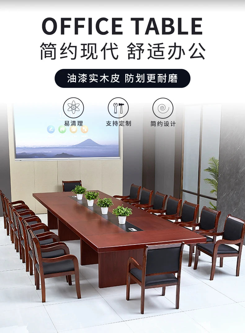 Simple Business Negotiation Table and Chair Combination Rest Area Office Small Conference Table Training Reception Long Table