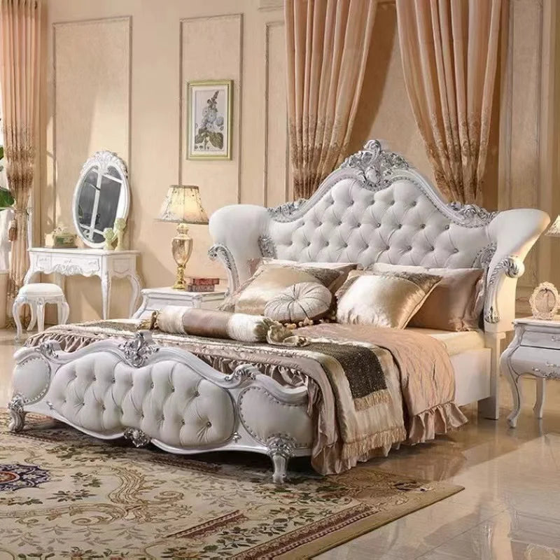 Luxury Classical European style furniture bedroom sets antique royal king home furniture bedroom set