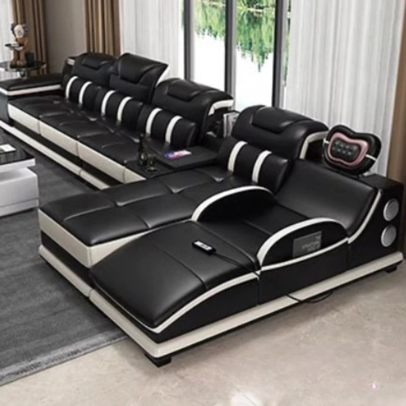 Luxury Wood Living Room Sofas Relaxing European Recliner Armchair Sofas Floor Massage Chair Divani Da Soggiorno Home Furniture