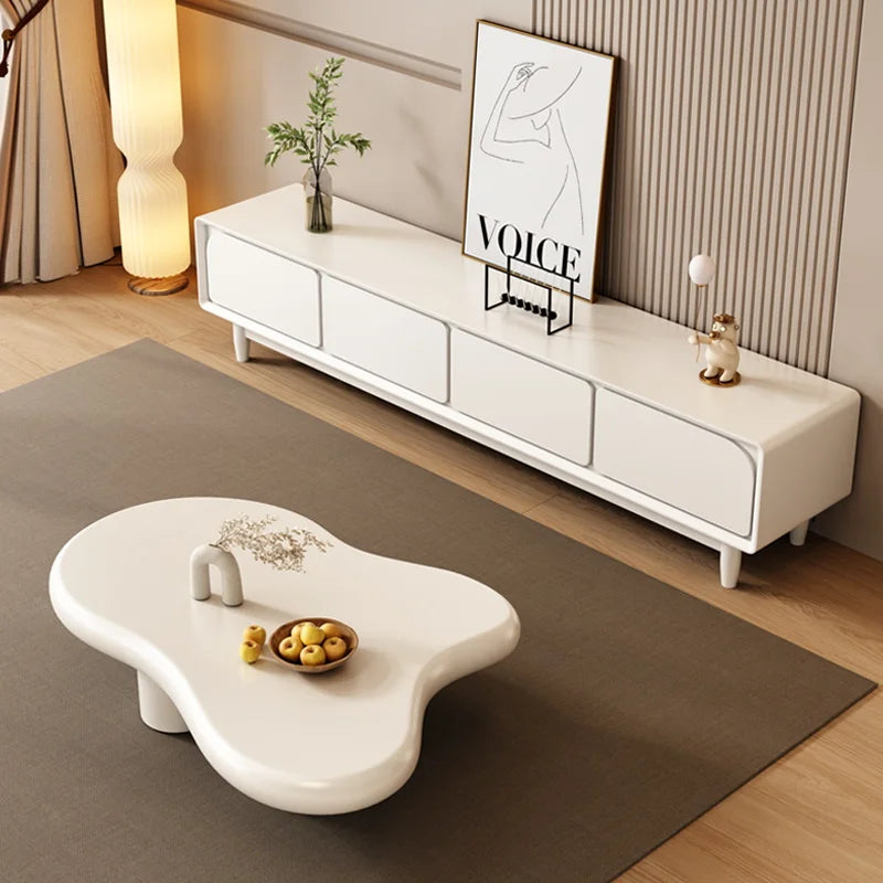Luxury Modern White Coffee Table – Minimalist Design