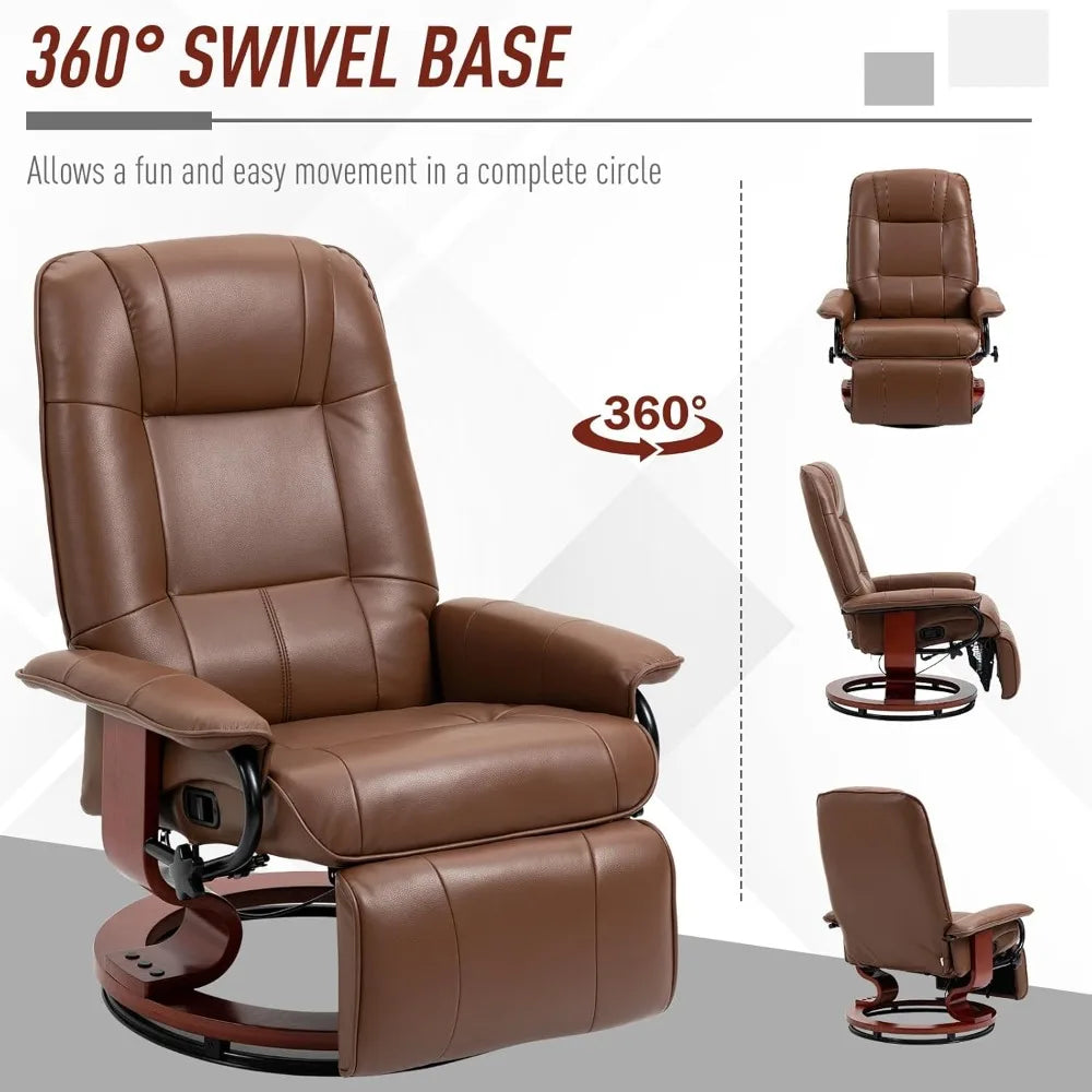 Adjustable Swivel Lounge Chair with Footrest;
