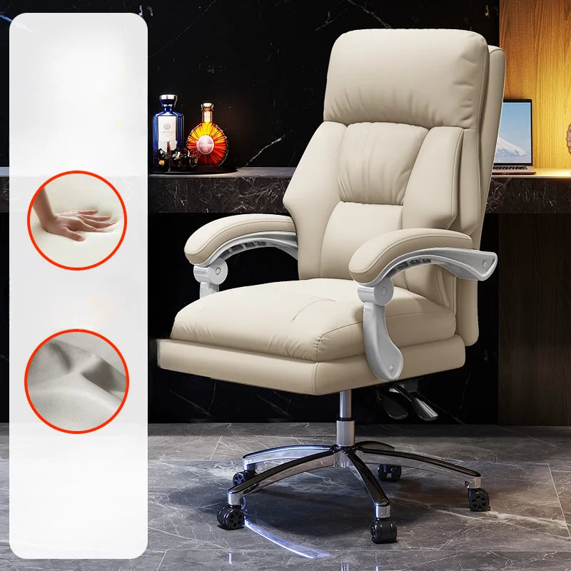 Low Price Lazy Office Chair With Footrest Comfy Gaming Computer Chair Modern High Back Executive Chaise Bureau Office Furniture