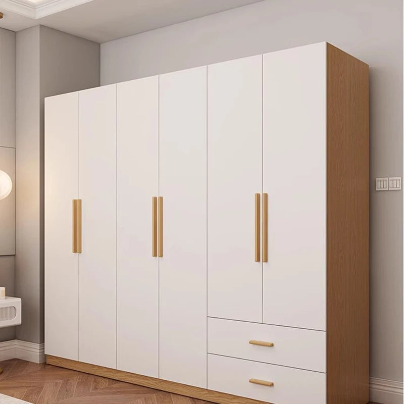 Wooden Apartment Wardrobes Free Shipping Mobile Clothing Rack Display Simple Cabinets Small Nordic Armario De Ropa Furniture
