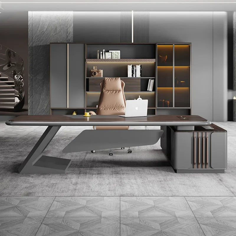 Office simple L-shaped executive table