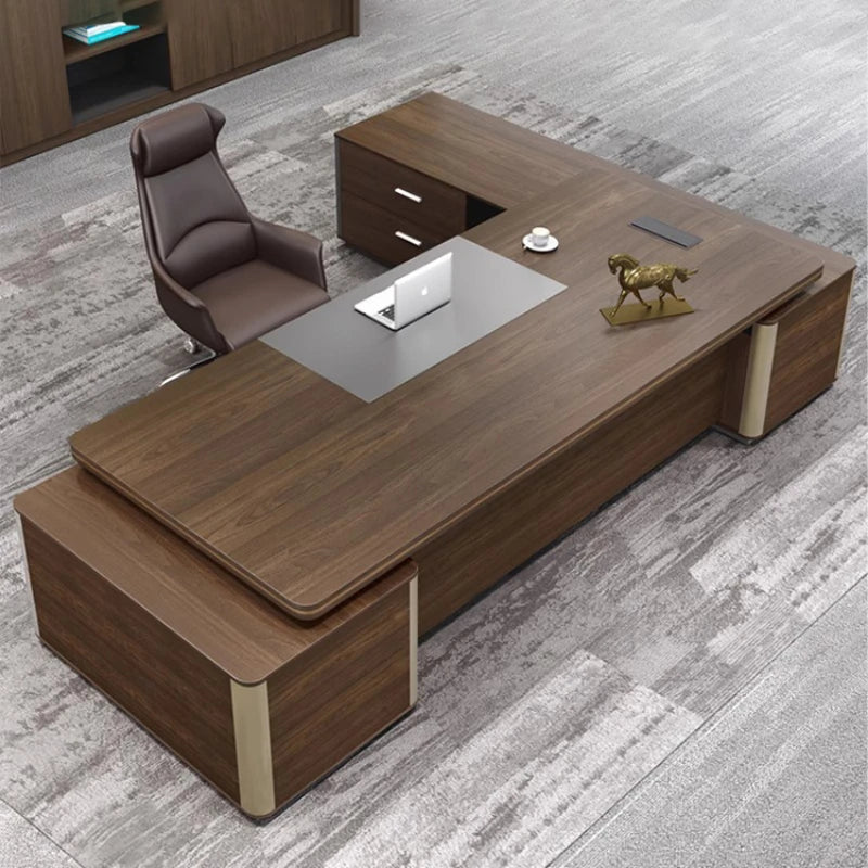 European Executive L-Shaped Office Desk