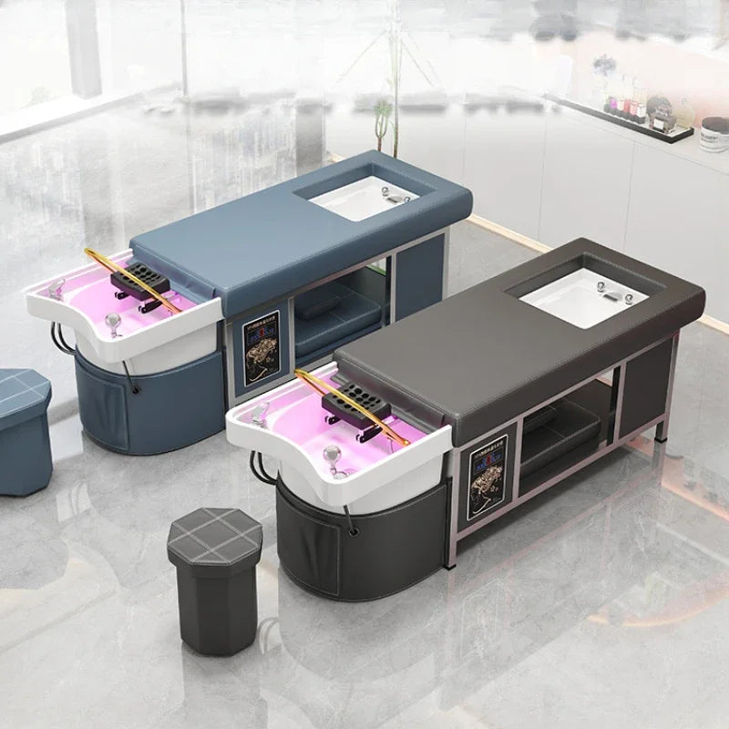 Porcelain Hairdressing Salon Washbasin Spa Shampoo Bed Pedicure Foot Chair Salons Japanese Hair Beauty Thai Stretcher Shaving