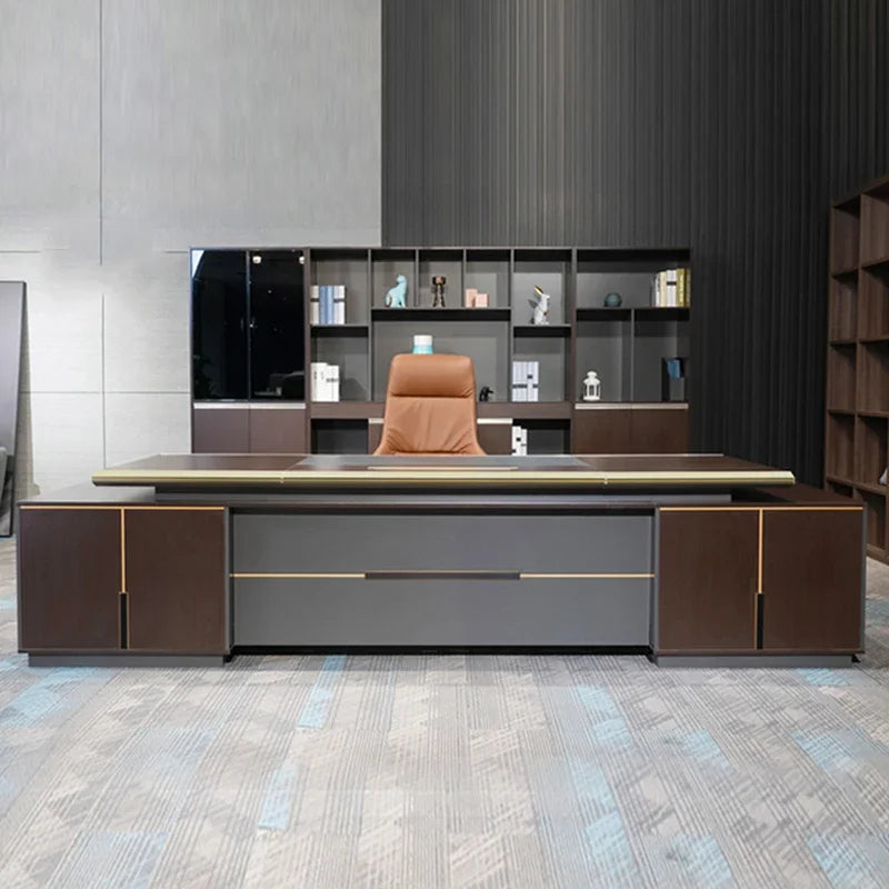 Executive Computer Desks with Corner Organizers