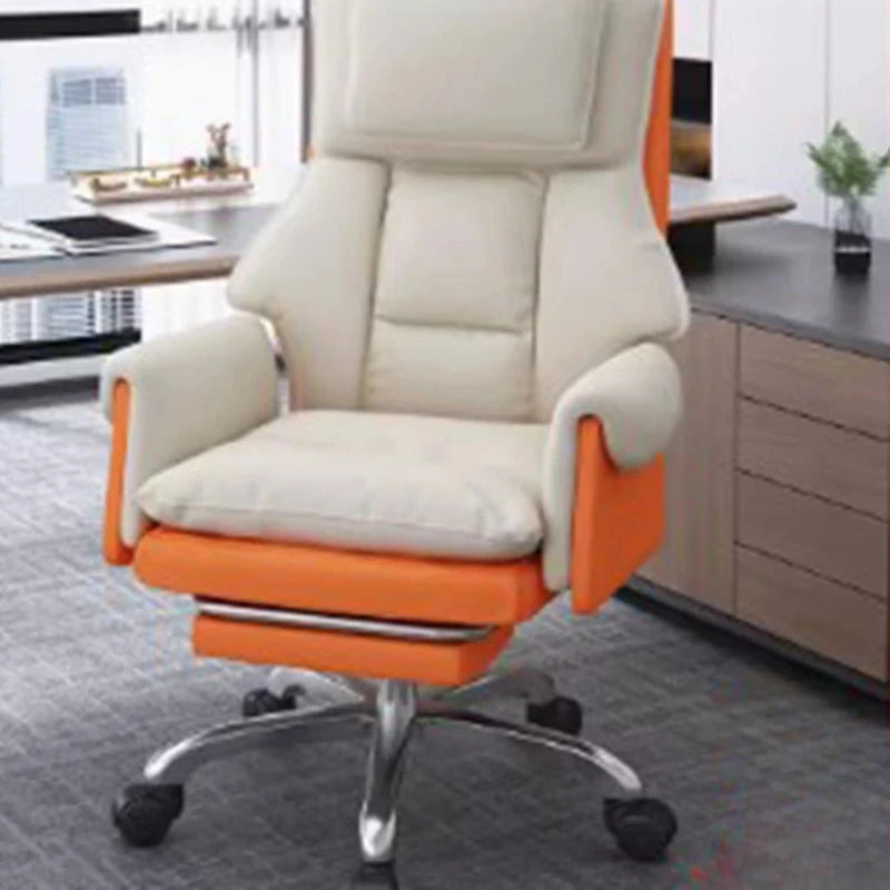 Luxury Kawaii orange office chair