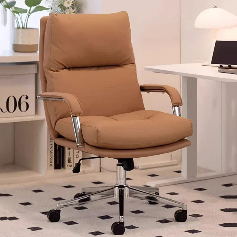 Luxury Ergonomic Office Chair Throne Salon Leather Designer Lounge Office Chair Nordic Portable Relaxing Stoel office furniture