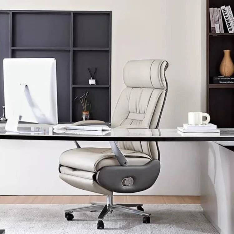 Genuine Leather Electric Boss Swivel Recliner for Home Office
