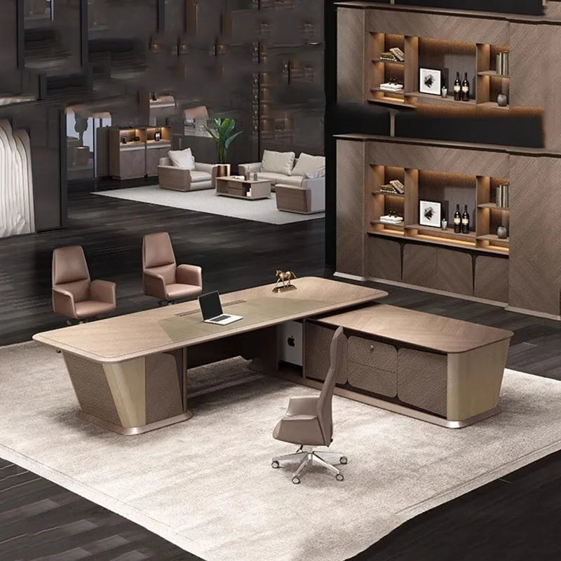 High-End Corner Storage Desk: