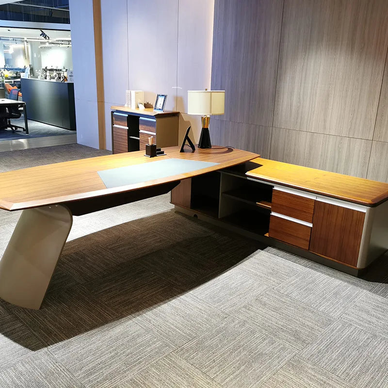 Customized high-end boss office desk and chair combination, minimalist modern president desk, single manager supervisor desk