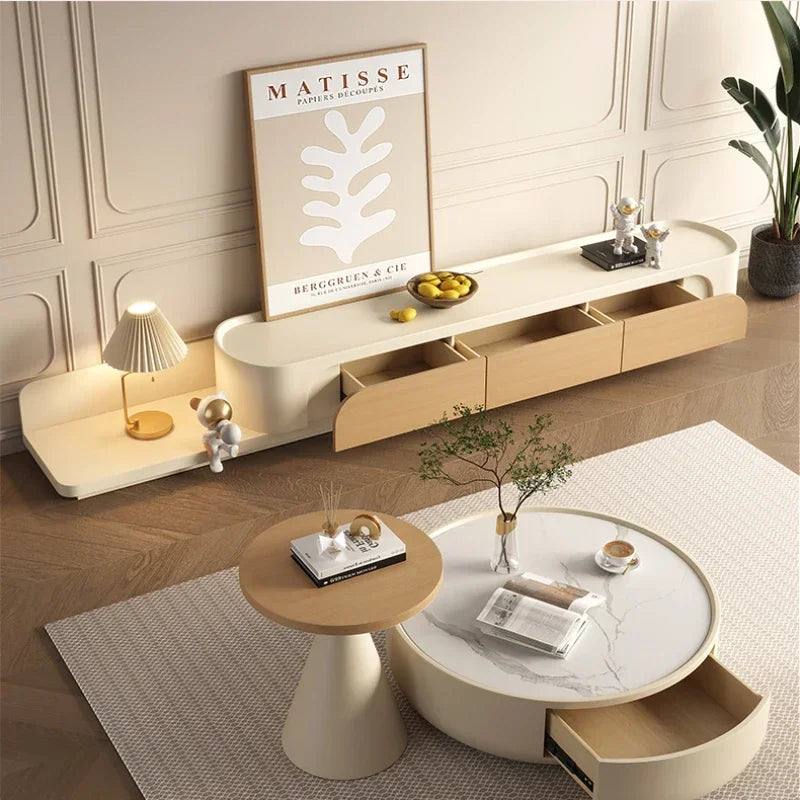 Marble Tv Stand Storage Furniture Salon Offer Retro Game Console Living Room Complete Cabinet Modern Homcom Nordic Luxury