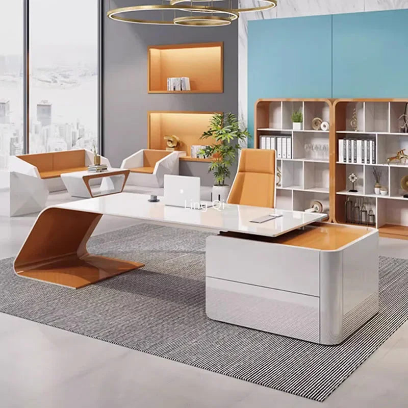 Modern L-shaped Desk for bosses and executives