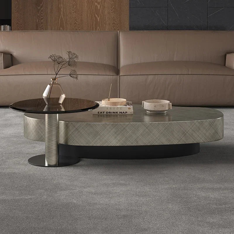 Luxury Nordic Round Coffee Table – Minimalist Design for Living Room