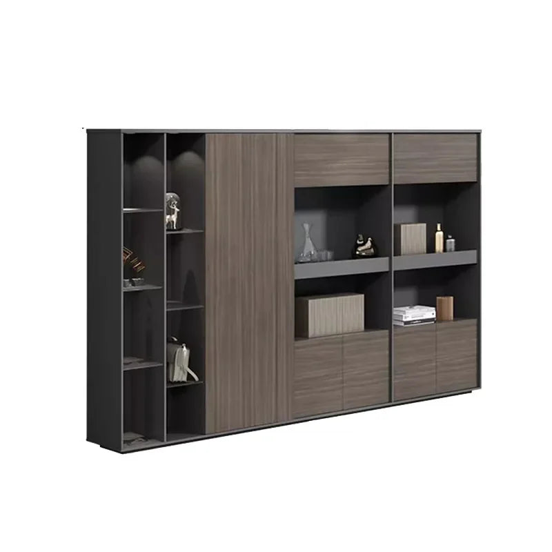 Wooded Display Filing Cabinet Storage Space Italian Open Office Cupboards Modern Shelves Comodas Con Cajones Modular Furniture