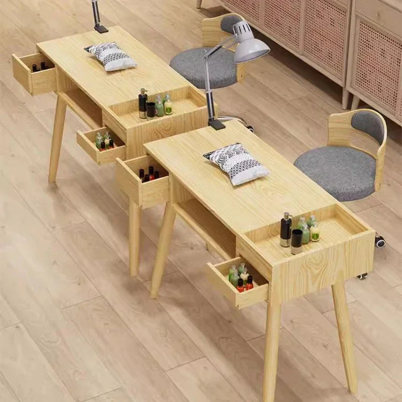 Professional Manicure Table Designer Commercial Exquisite Beauty Nail Table Modern Supplies Tavolo Unghie Salon Furniture CY50NT