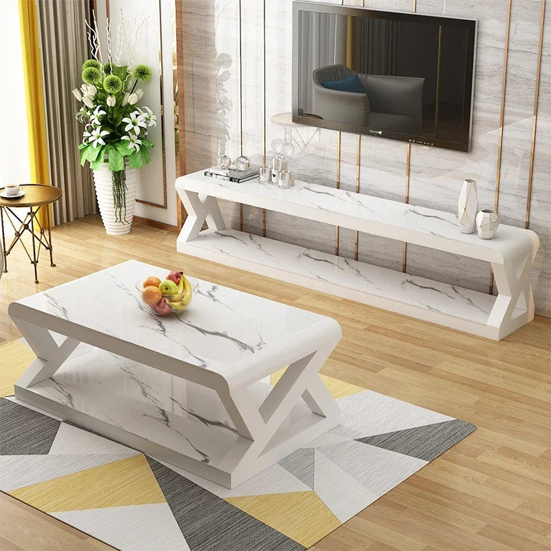 Simple black storage coffee table