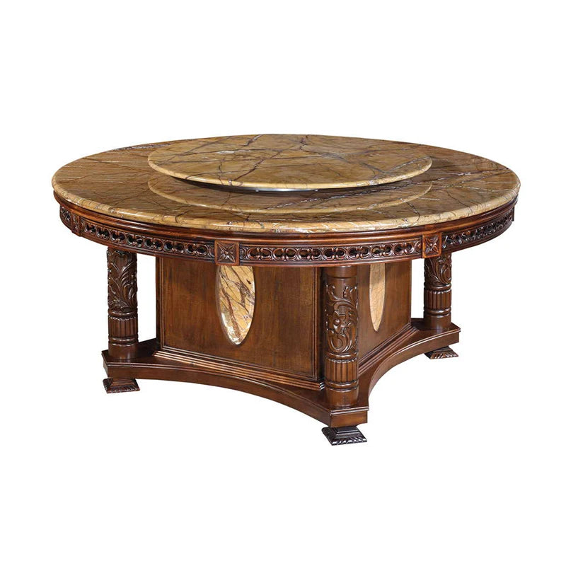 High-Quality Custom Home Furniture—Marble Dining Table Set with 6 Chairs