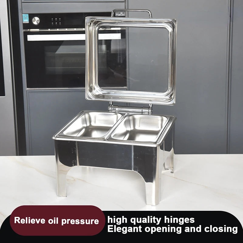 Gold Buffet Luxury Food Warmer Serving Dishes Stand Saving Chafer Set Catering Equipment Chafing Dish