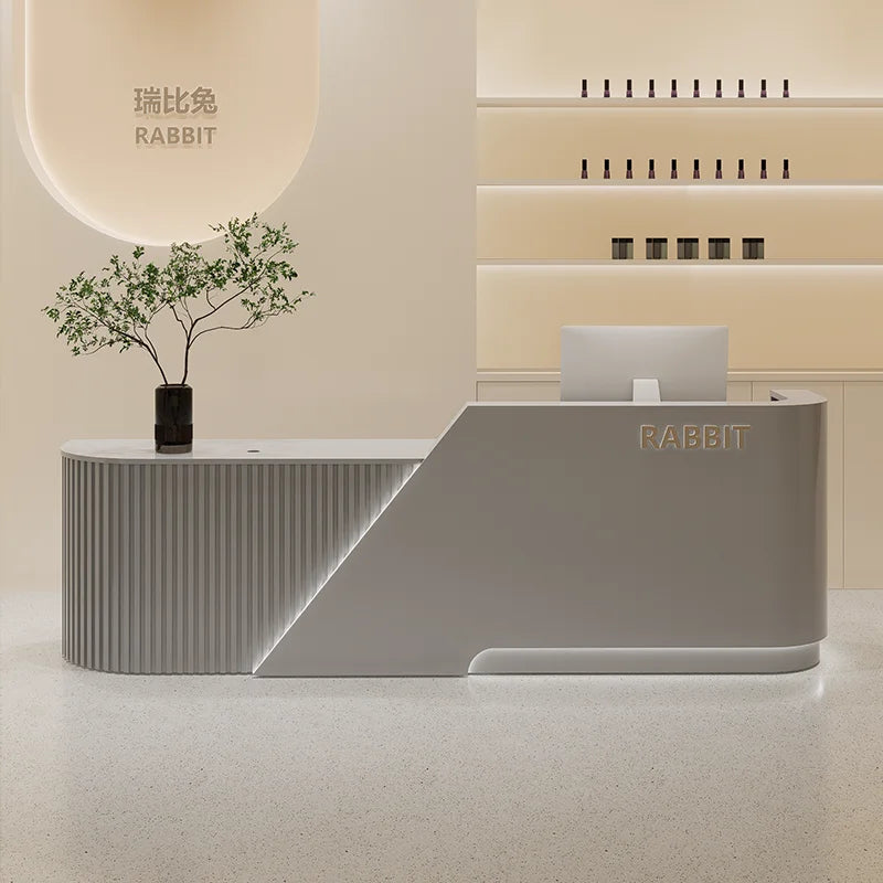 Store Modern Reception Desk Beauty Salon Office Front Salon Reception Desk Luxury Modern Bureau Meuble Reception Furniture