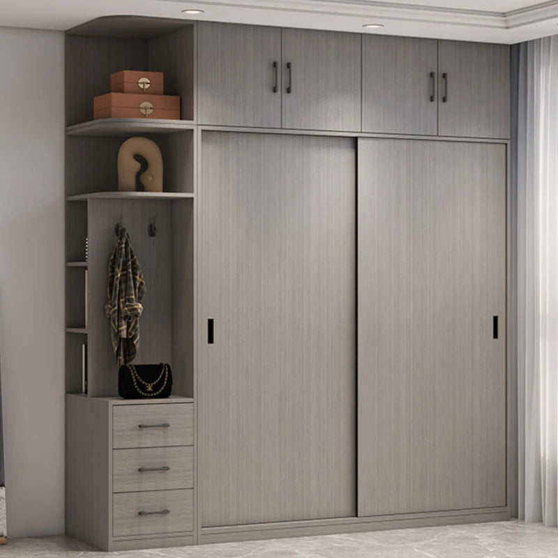 Full Size Apartment Wardrobe Storage Drawer Closet Systems Bedroom Wardrobe Sliding Doors Roperos De Madera Home Furniture