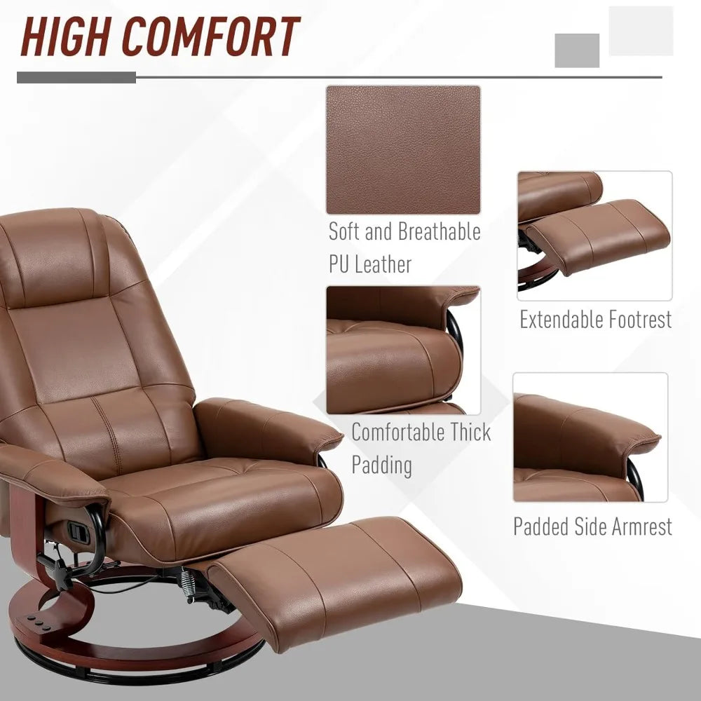 Adjustable Swivel Lounge Chair with Footrest;