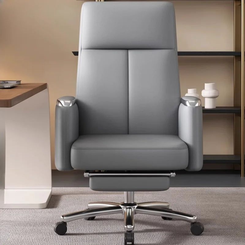 Designer Ergonomic Office Chair: Stylish Rolling Gaming Armchair.