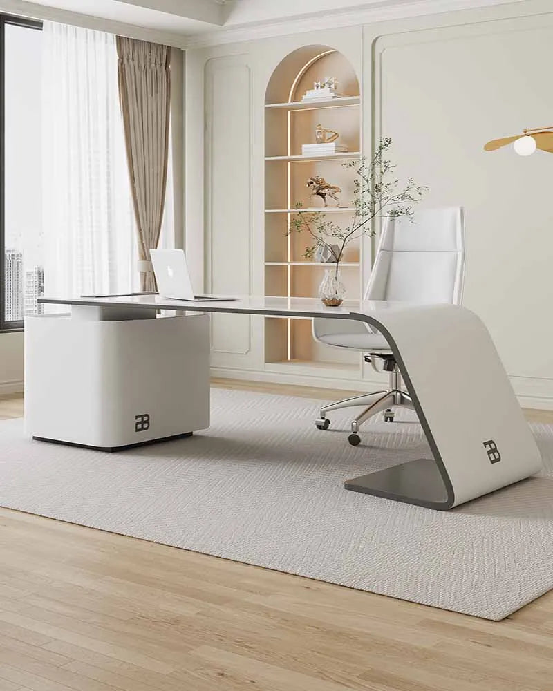 ight luxury corner desk with a rock board design
