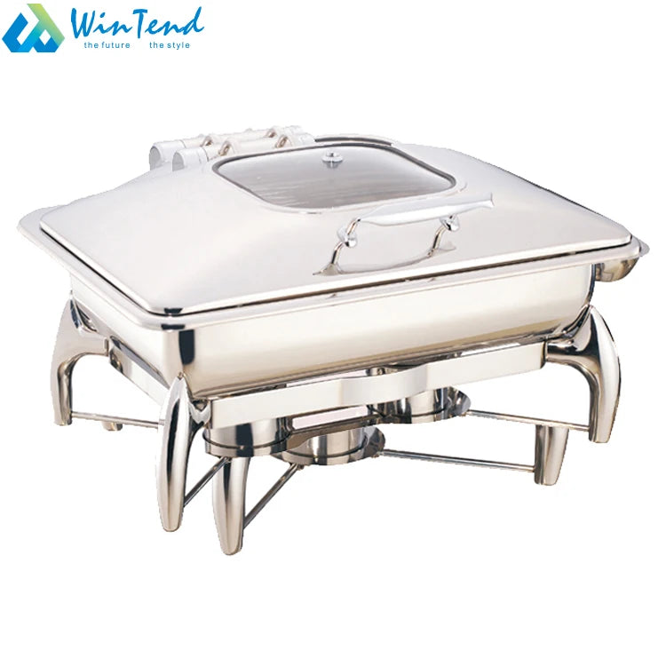 Stainless Steel Buffet Equipment Food Warmer Luxury Chafing Dish For Hotel