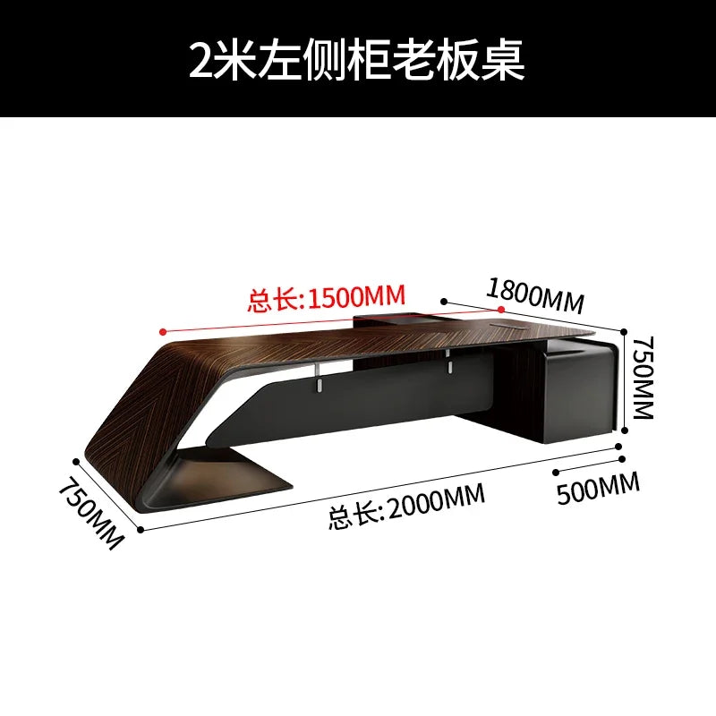 Luxury White Office Desk – Manager&