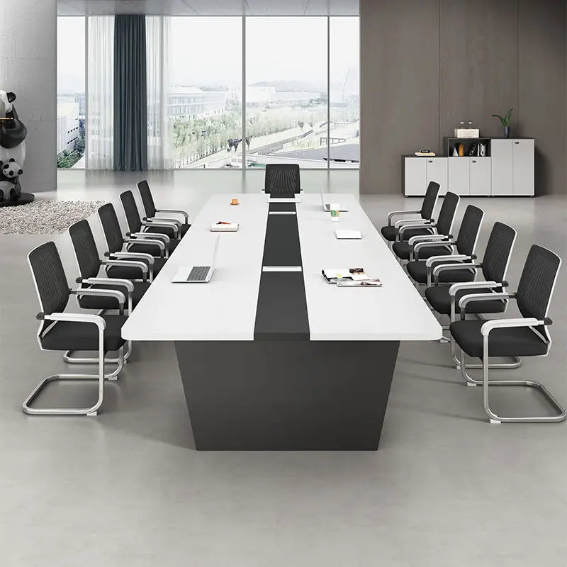 Long conference table for 10—simple, modern design ideal for training and negotiations