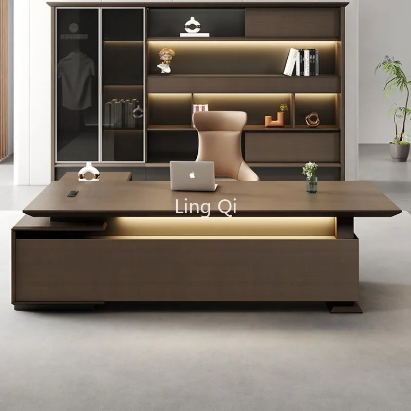 High Quality Luxury Office Desk Boss Art Minimalist Vintage Computer Desks Unique Organizer Mesa Escritorio Office Furniture