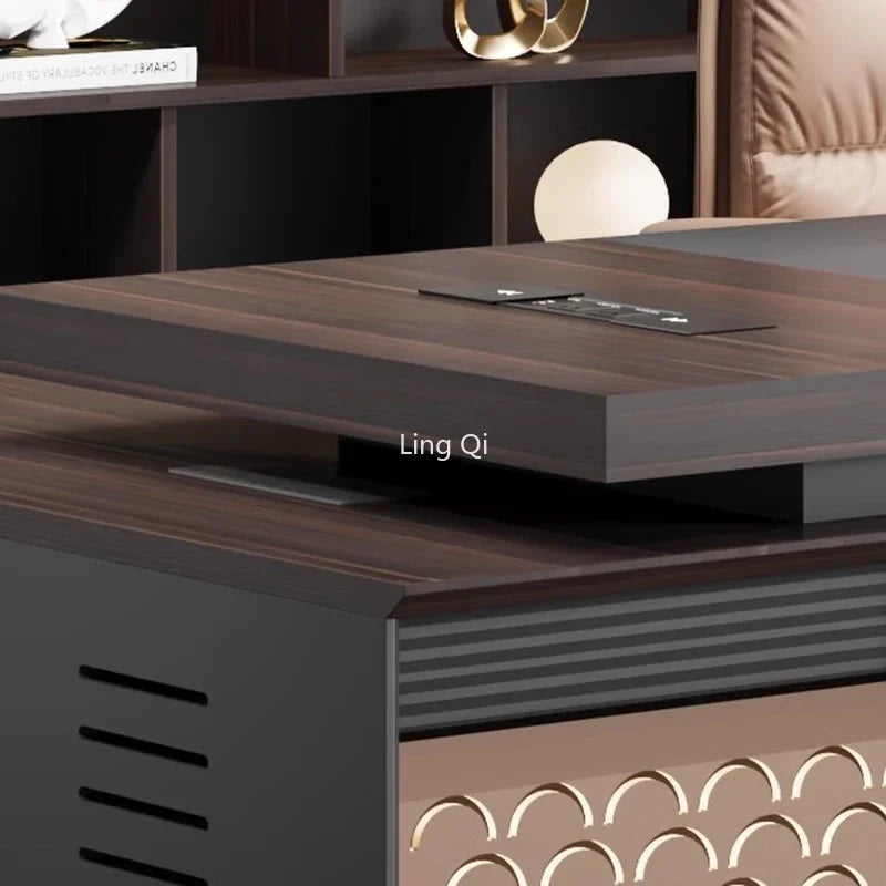European Luxury L-Shaped Office Desk