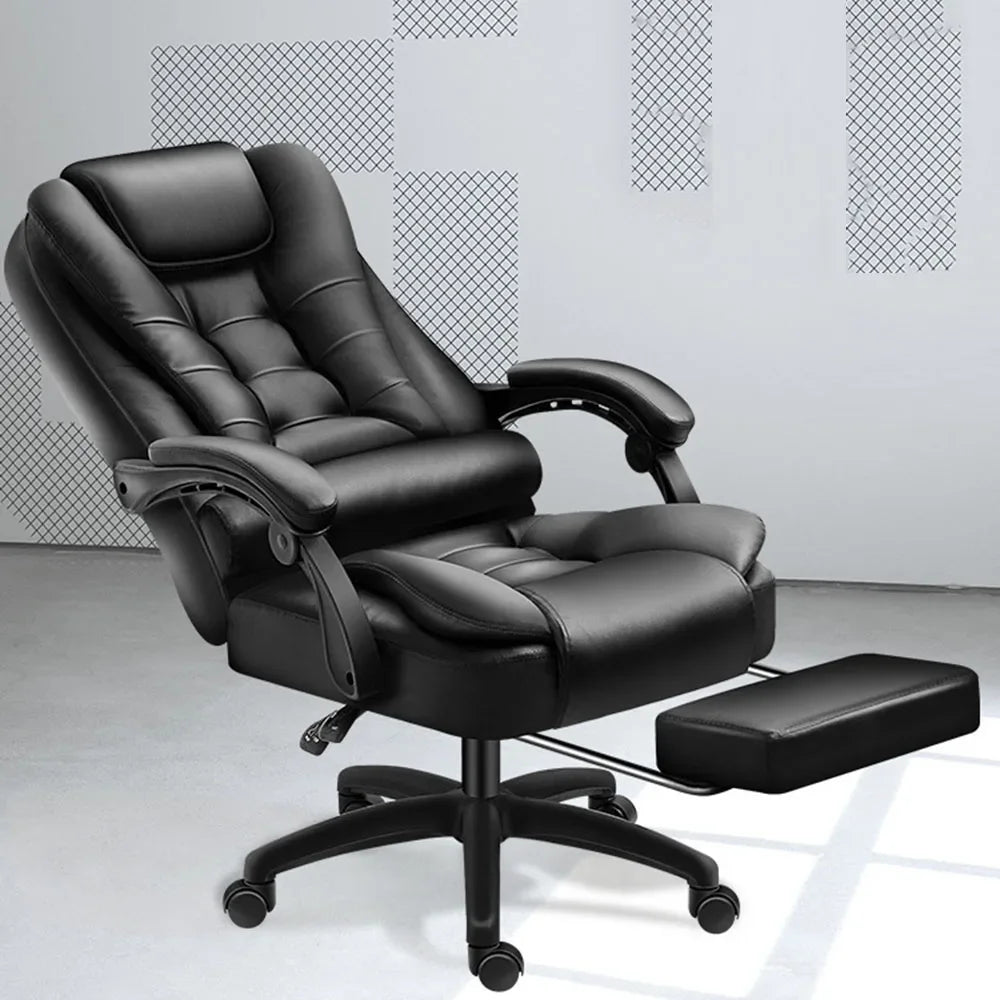 Rotatable Massage Office Chair High Back Latex Cushion 7 O&