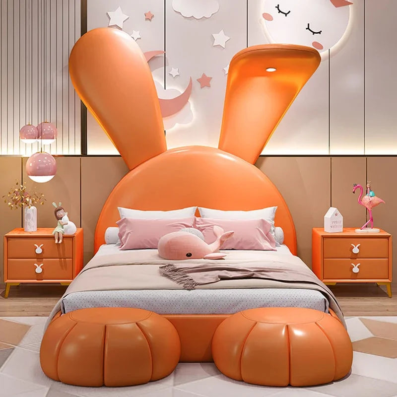 Modern Girls Bed Tatami Design Bedroom Queen King Size Children Bed Princess Sleeping Safe Letto Matrimoniale Unique Furniture