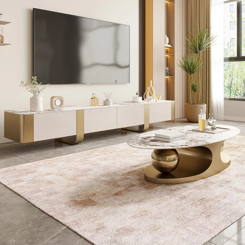 Luxury Marble Coffee Table – Stylish Book and Dressing Table