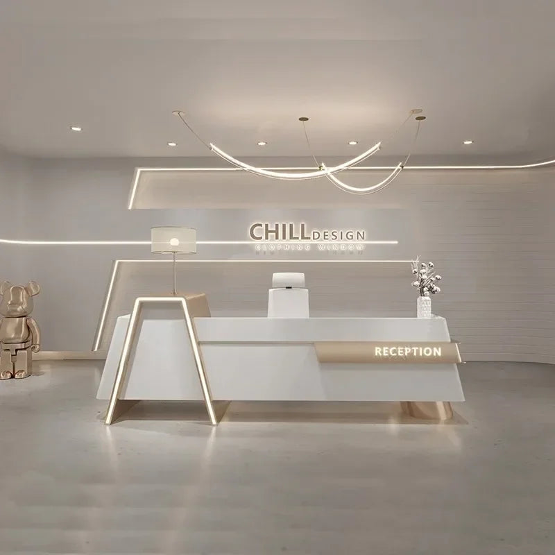 Luxury Reception Desks and Cashier Tables for Small Stores, Beauty Institutes, Salons, and Café
