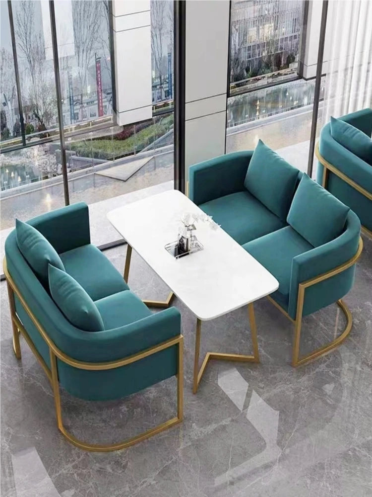 Minimalist Café Sofa – Leisure Seating for Reception, Dessert, and Tea Restaurants