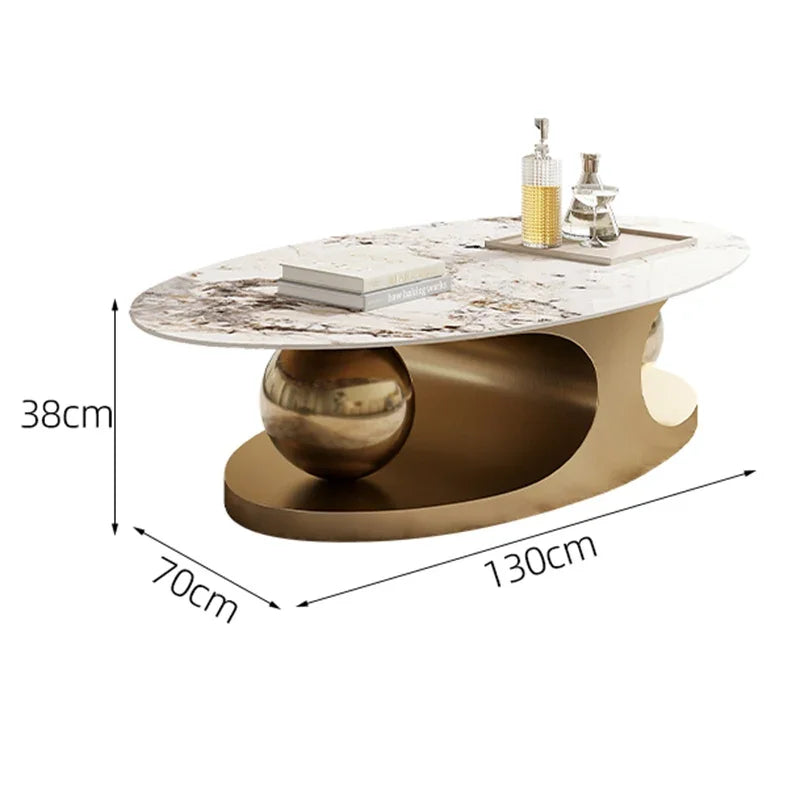 Luxury Marble Coffee Table – Stylish Book and Dressing Table