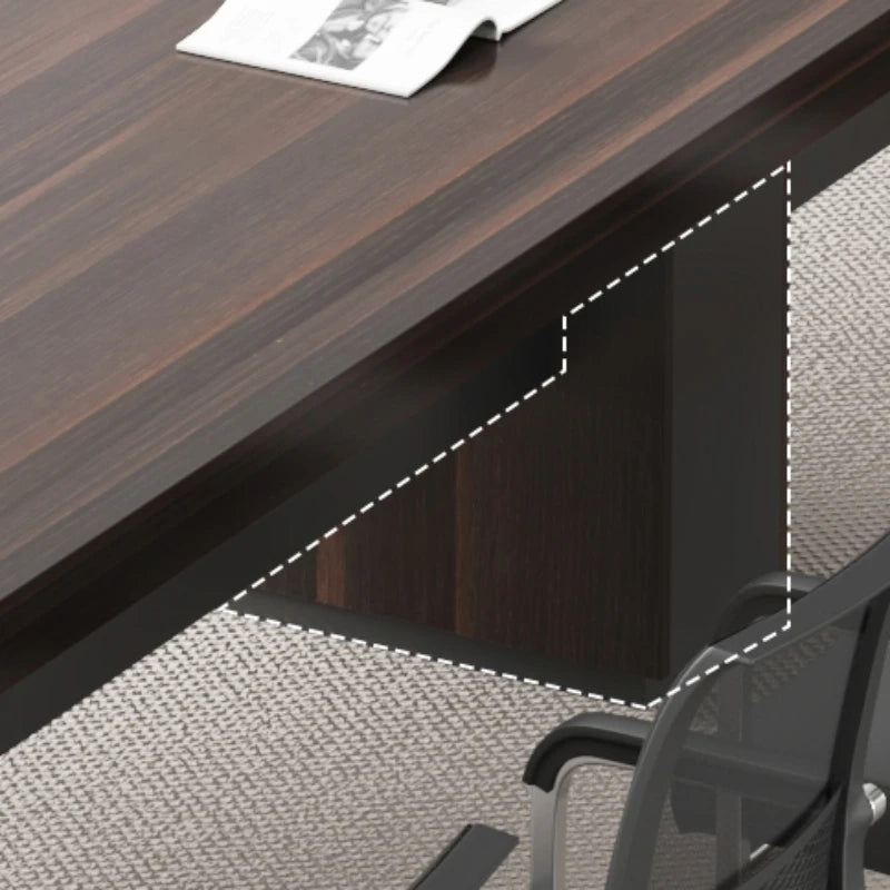 Modern Reception Desk: Large Square Conference Table for Offices.