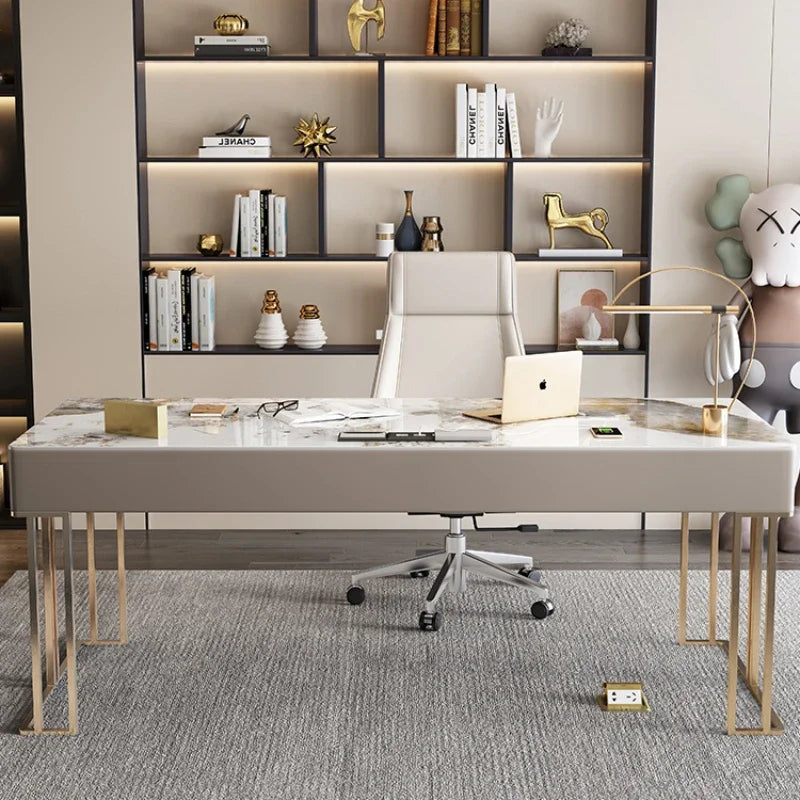 Wide Organizer Standing Office Desk Drawer Modern Luxury Executive Reading Desk Gaming Laptop Mesa Oficina Home Office Furniture