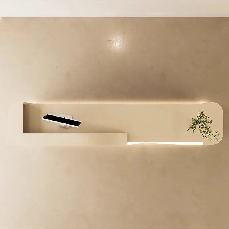 Luxury Mobile Reception Desk—Modern Executive Counter for Spas and Retail Stores