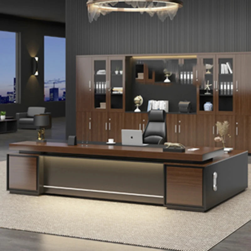 ffice desk with drawers, ideal for gaming, desktops, and monitors