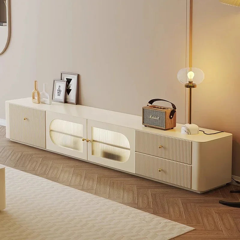 Modern Wooden TV Stand Cabinet – Unique Luxury Storage Drawer for Living Room