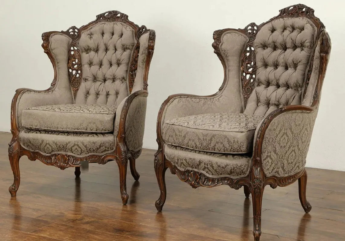 Antique Style Premium Handcrafted Wing Chair