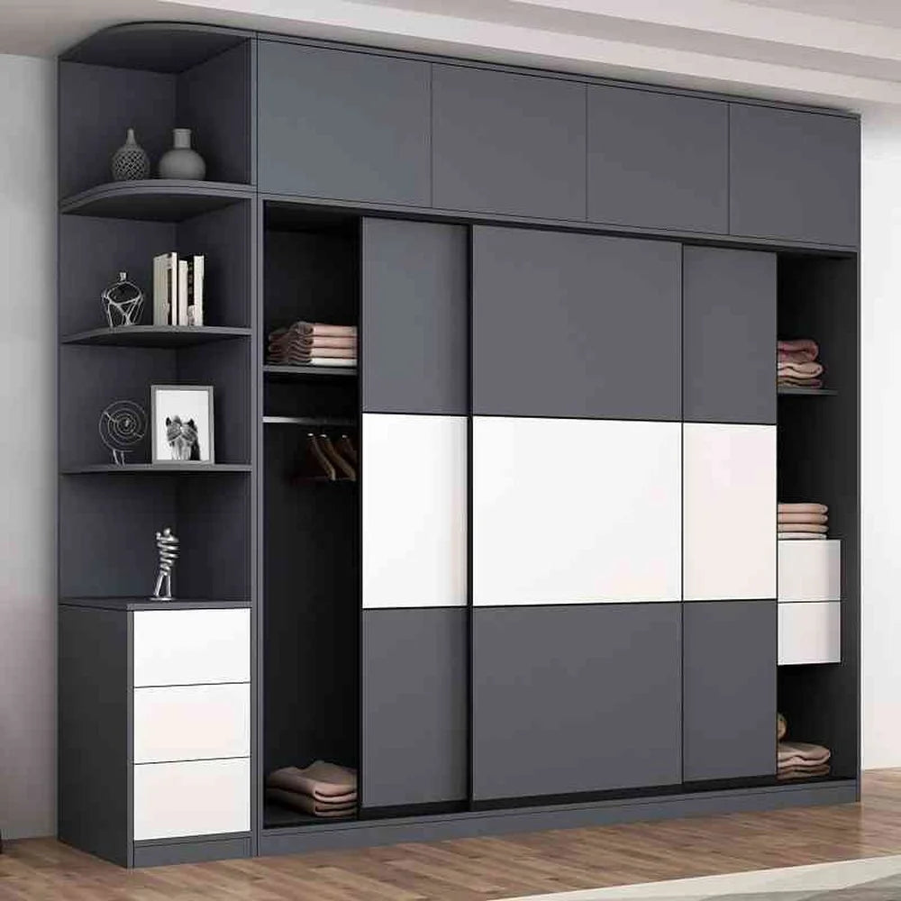 Modern Black Armoire Wardrobe – Stylish Bedroom Closet Furniture