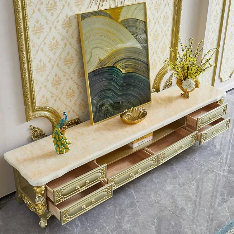 Luxury TV Stand – Simple Farmhouse Design for Living Room Furniture with Fireplace